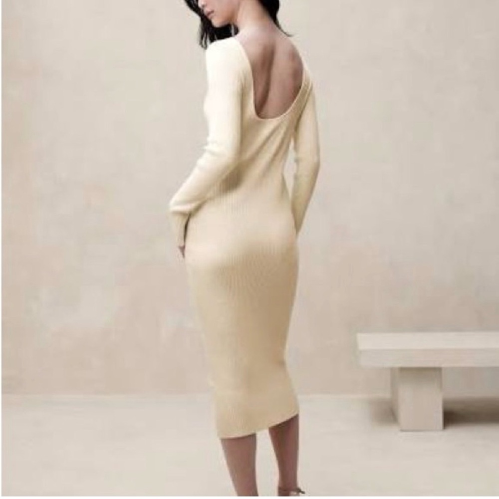 Banana Republic’s Open-Back Midi Sweater Dress